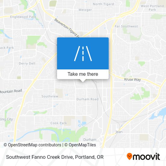 Southwest Fanno Creek Drive map