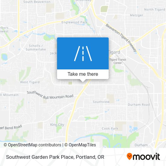 Southwest Garden Park Place map