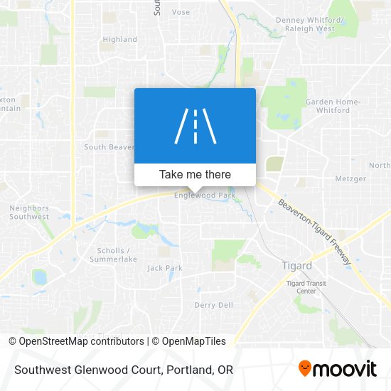 Southwest Glenwood Court map