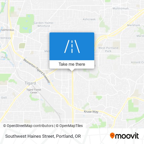 Southwest Haines Street map