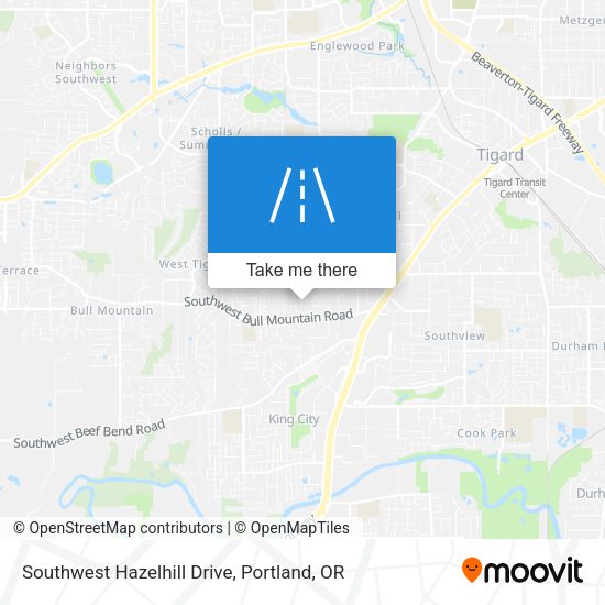 Southwest Hazelhill Drive map