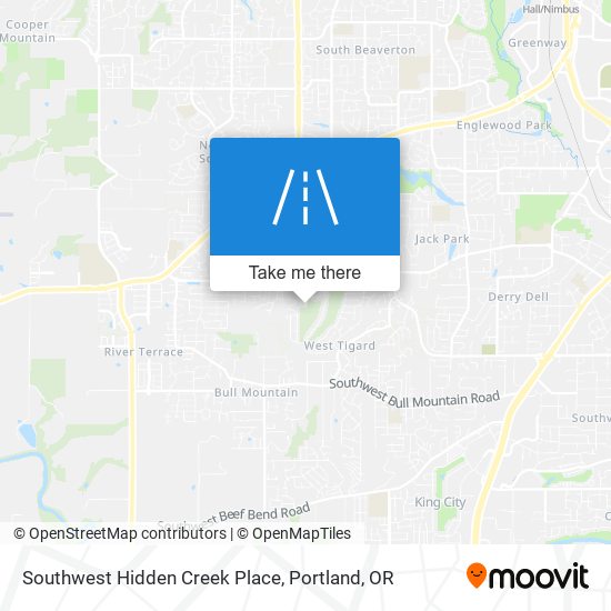 Southwest Hidden Creek Place map