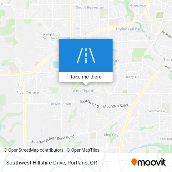 Mapa de Southwest Hillshire Drive
