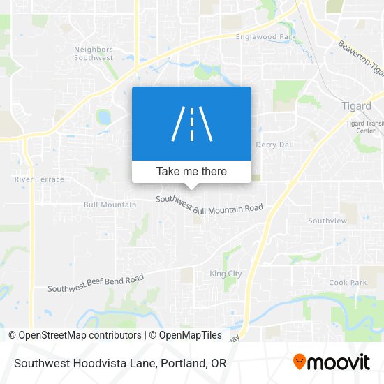 Southwest Hoodvista Lane map