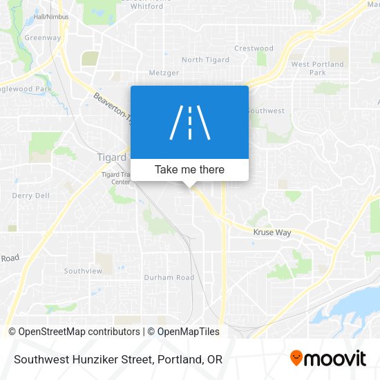 Southwest Hunziker Street map