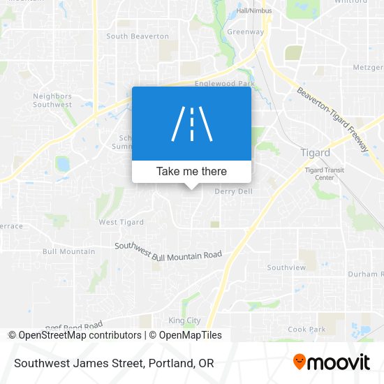 Southwest James Street map