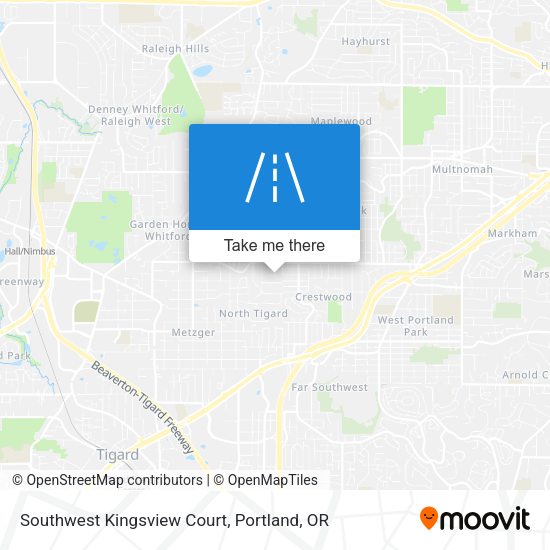 Southwest Kingsview Court map