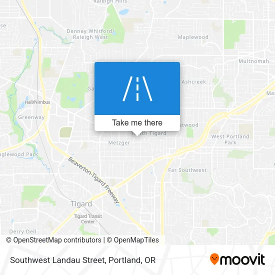 Southwest Landau Street map