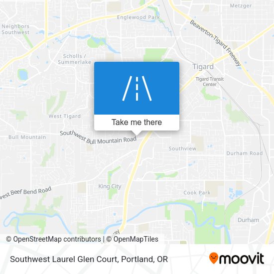 Mapa de Southwest Laurel Glen Court
