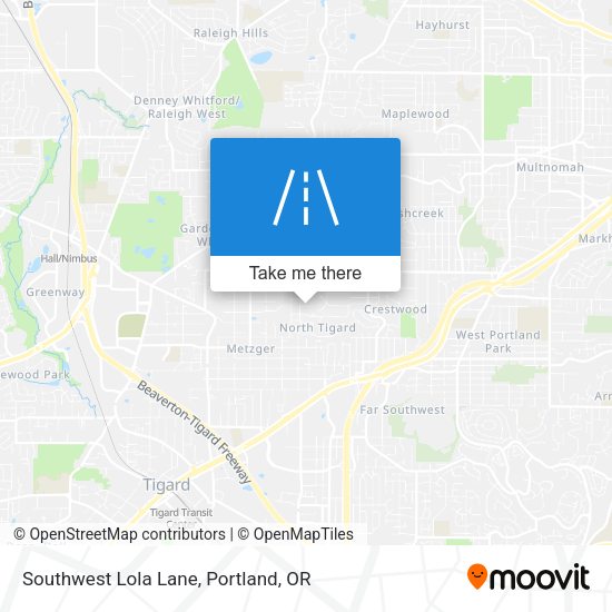Southwest Lola Lane map