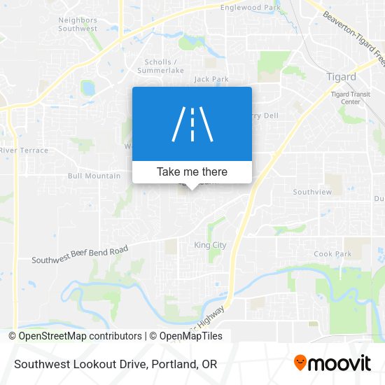 Southwest Lookout Drive map