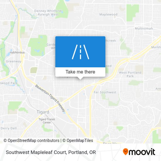 Mapa de Southwest Mapleleaf Court