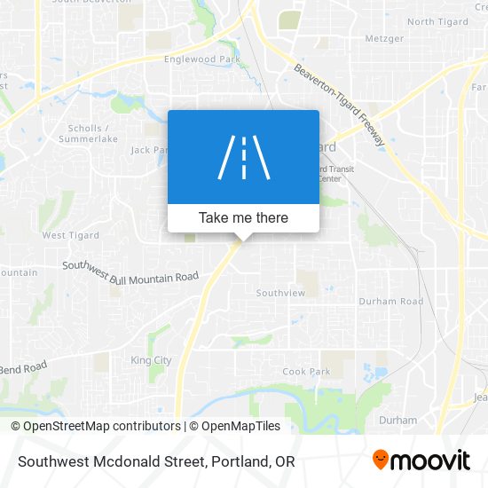 Southwest Mcdonald Street map