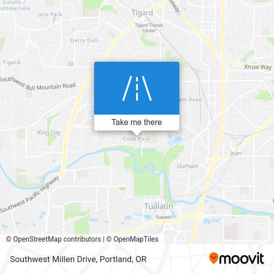Southwest Millen Drive map