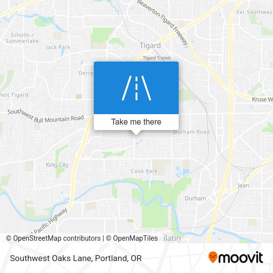 Mapa de Southwest Oaks Lane