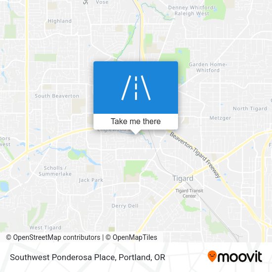 Southwest Ponderosa Place map