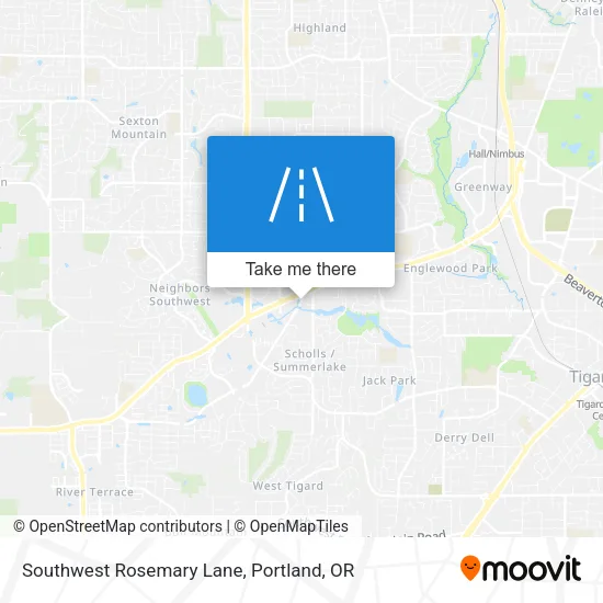 Southwest Rosemary Lane map