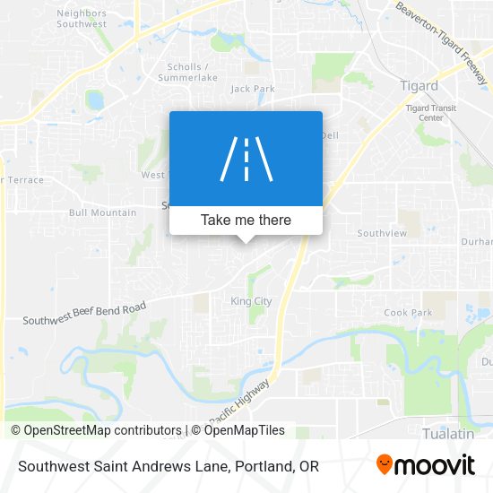 Southwest Saint Andrews Lane map