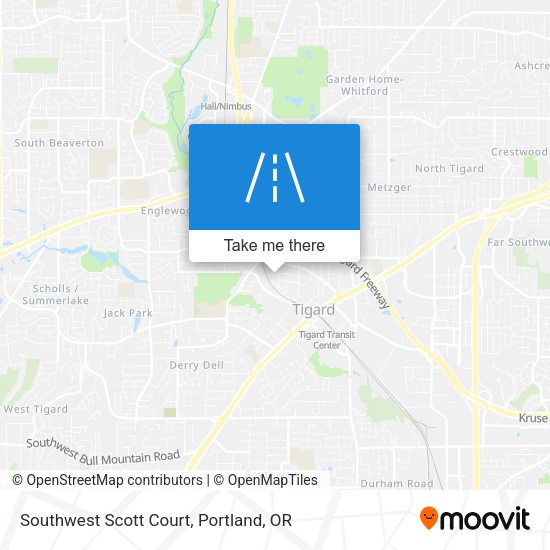 Southwest Scott Court map