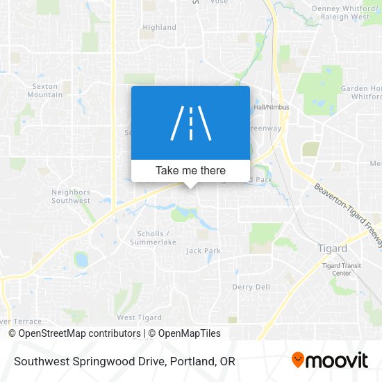 Mapa de Southwest Springwood Drive
