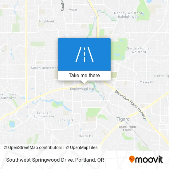 Southwest Springwood Drive map