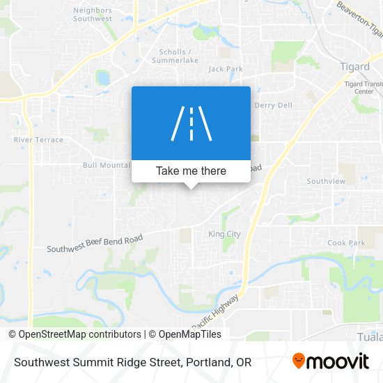 Southwest Summit Ridge Street map