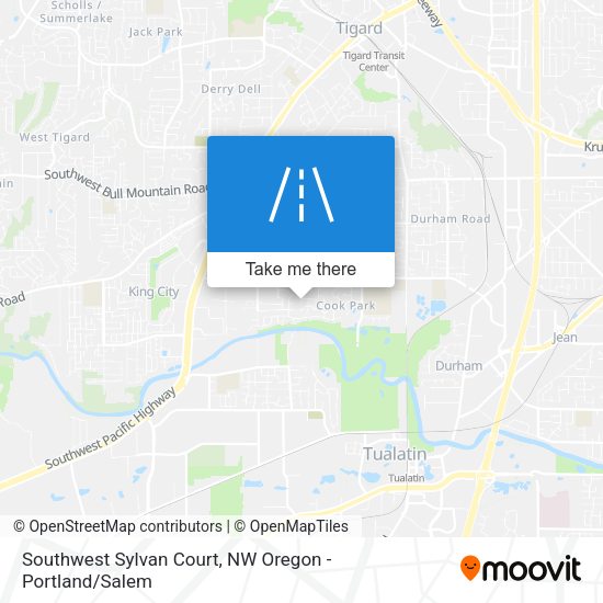 Mapa de Southwest Sylvan Court