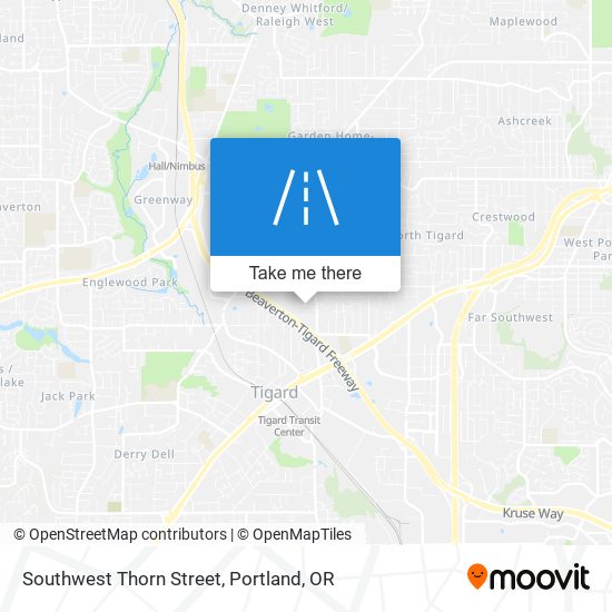 Southwest Thorn Street map