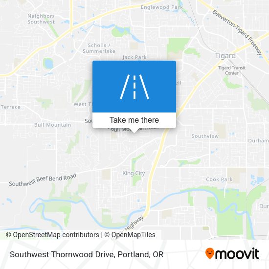 Southwest Thornwood Drive map