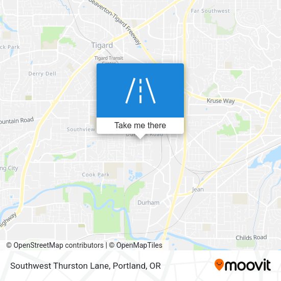 Southwest Thurston Lane map