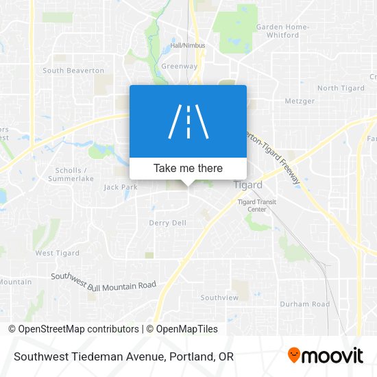 Southwest Tiedeman Avenue map
