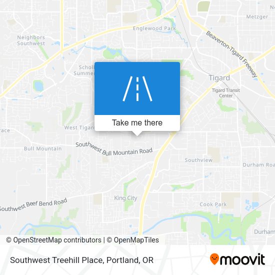 Southwest Treehill Place map