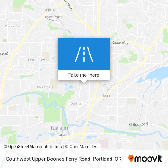 Mapa de Southwest Upper Boones Ferry Road