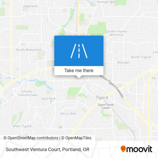 Southwest Ventura Court map