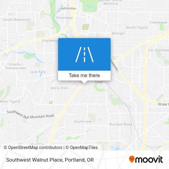 Southwest Walnut Place map
