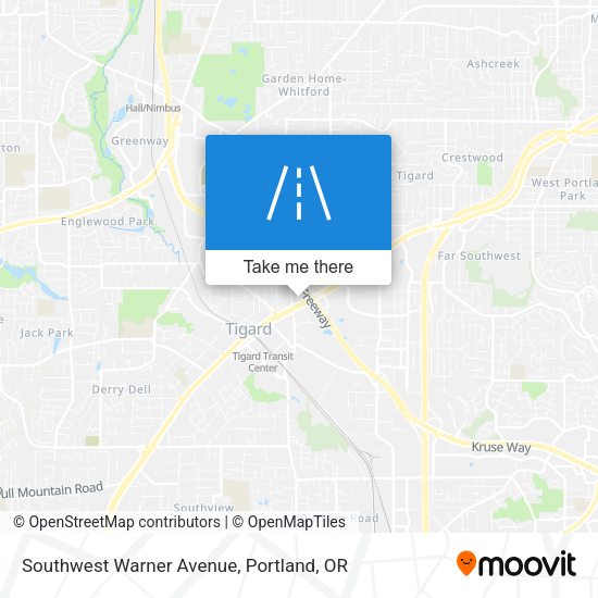 Mapa de Southwest Warner Avenue