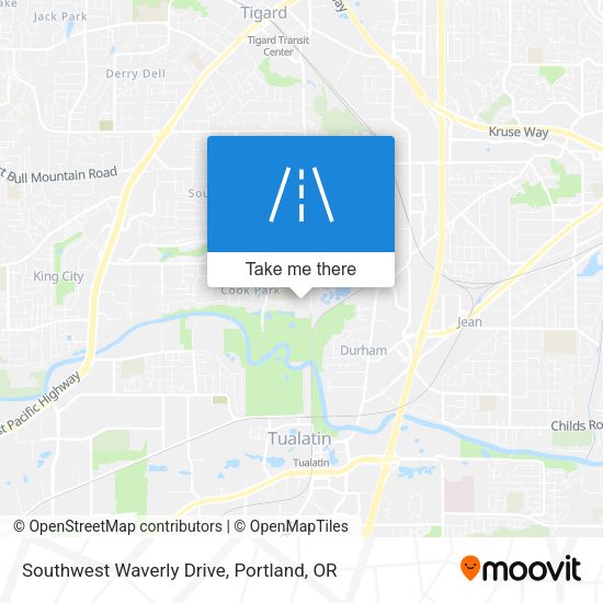 Southwest Waverly Drive map