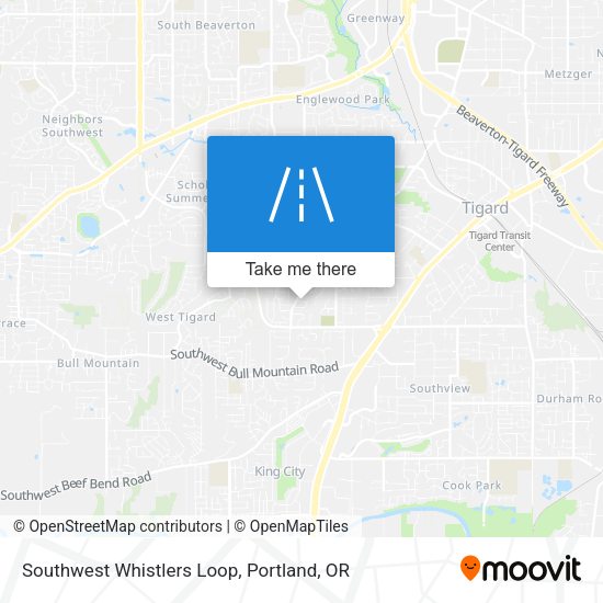 Mapa de Southwest Whistlers Loop