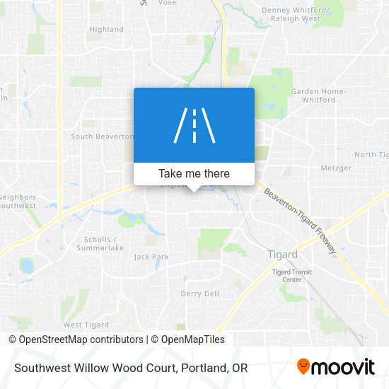 Southwest Willow Wood Court map