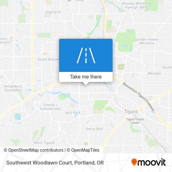 Mapa de Southwest Woodlawn Court