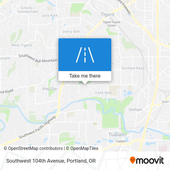 Mapa de Southwest 104th Avenue