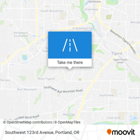 Southwest 123rd Avenue map