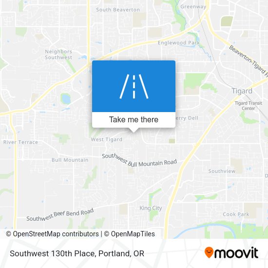 Southwest 130th Place map