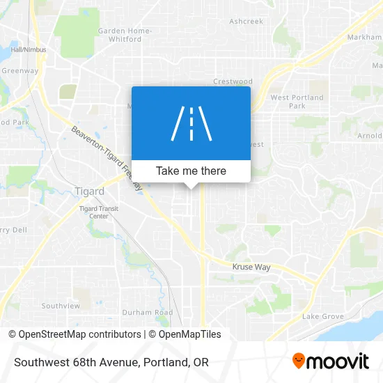 Southwest 68th Avenue map