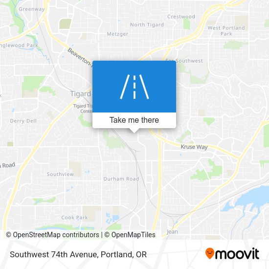Southwest 74th Avenue map