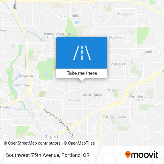 Southwest 75th Avenue map