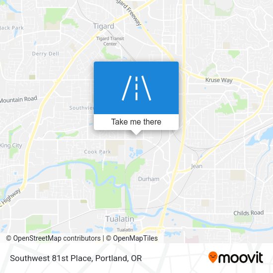 Southwest 81st Place map