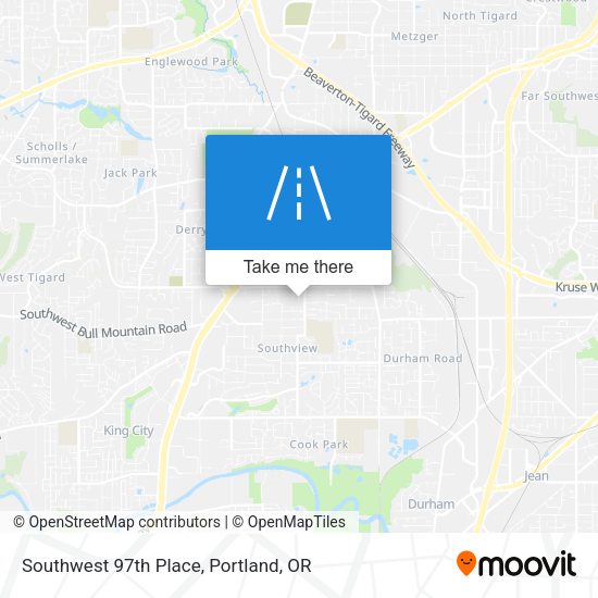 Southwest 97th Place map