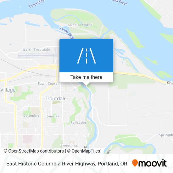 East Historic Columbia River Highway map