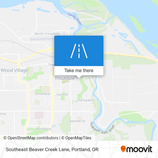 Southeast Beaver Creek Lane map